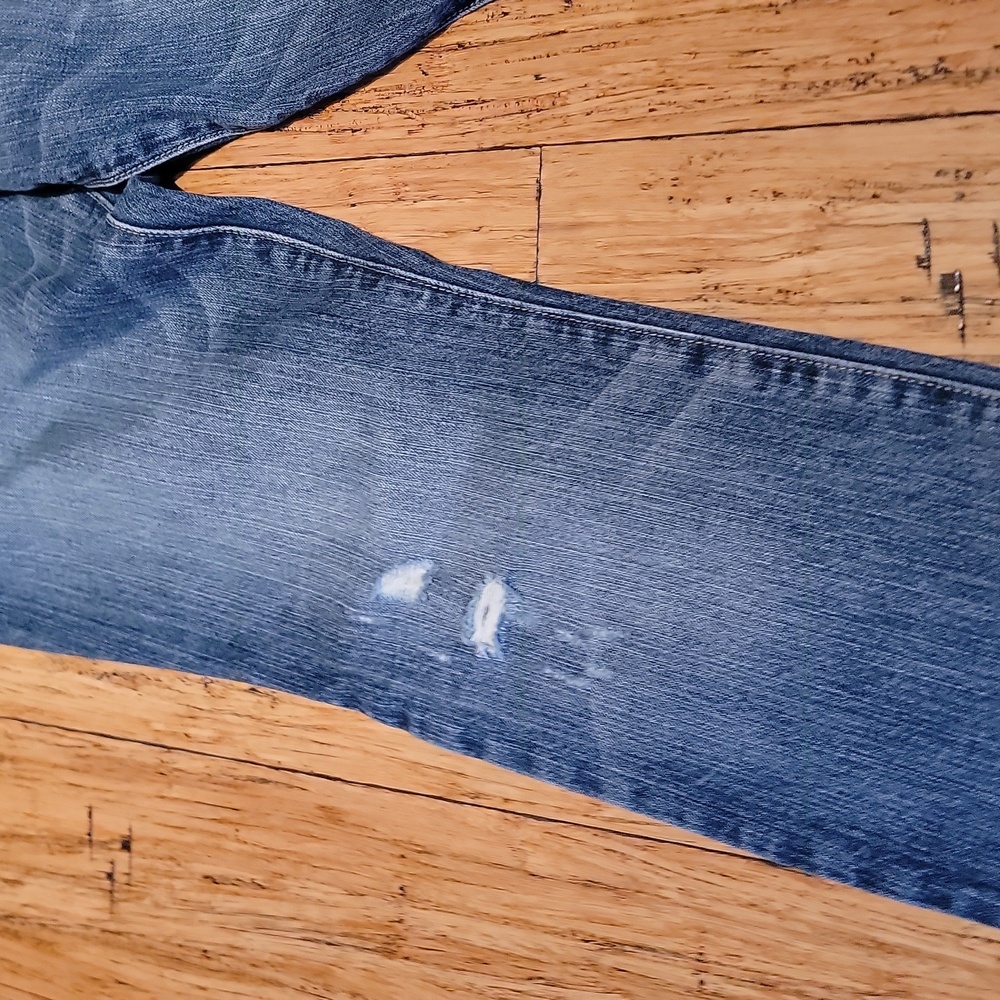 Abercrombie And Fitch Blue Distressed Jeans ERIN - Picture 3 of 9